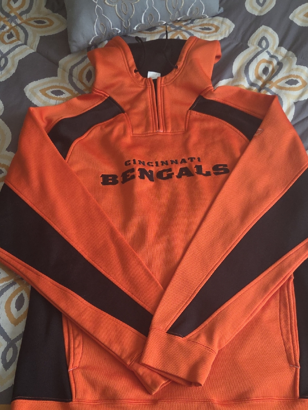Cincinnati Bengals Orange & Black Pullover Hoodie